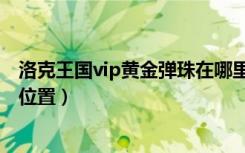 洛克王国vip黄金弹珠在哪里用（洛克王国vip黄金弹珠使用位置）