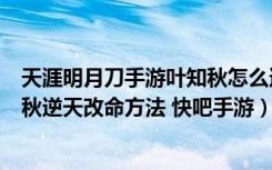 天涯明月刀手游叶知秋怎么逆天改命（天涯明月刀手游叶知秋逆天改命方法 快吧手游）