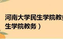 河南大学民生学院教务系统官网（河南大学民生学院教务）