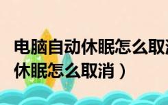 电脑自动休眠怎么取消后一直黑屏（电脑自动休眠怎么取消）