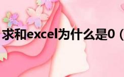 求和excel为什么是0（为什么excel求和为0）