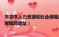 平凉市人力资源和社会保障局官网（平凉市人力资源和社会保障局地址）