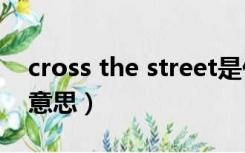 cross the street是什么意思（cross是什么意思）