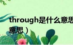 through是什么意思中文（through是什么意思）