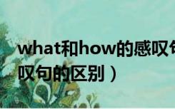 what和how的感叹句的区别（what how感叹句的区别）