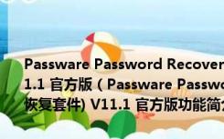 Passware Password Recovery Kit Professional(密码恢复套件) V11.1 官方版（Passware Password Recovery Kit Professional(密码恢复套件) V11.1 官方版功能简介）