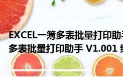 EXCEL一簿多表批量打印助手 V1.001 绿色版（EXCEL一簿多表批量打印助手 V1.001 绿色版功能简介）