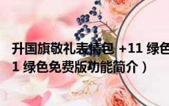 升国旗敬礼表情包 +11 绿色免费版（升国旗敬礼表情包 +11 绿色免费版功能简介）