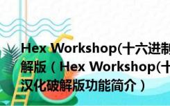 Hex Workshop(十六进制编辑器)X64 V6.7.25284 汉化破解版（Hex Workshop(十六进制编辑器)X64 V6.7.25284 汉化破解版功能简介）