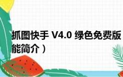 抓图快手 V4.0 绿色免费版（抓图快手 V4.0 绿色免费版功能简介）