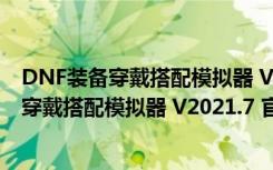 DNF装备穿戴搭配模拟器 V2021.7 官方免费版（DNF装备穿戴搭配模拟器 V2021.7 官方免费版功能简介）