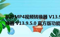 枫叶MP4视频转换器 V13.9.5.0 官方版（枫叶MP4视频转换器 V13.9.5.0 官方版功能简介）