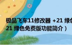 极品飞车11修改器 +21 绿色免费版（极品飞车11修改器 +21 绿色免费版功能简介）