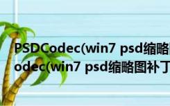 PSDCodec(win7 psd缩略图补丁) V1.0 批处理版（PSDCodec(win7 psd缩略图补丁) V1.0 批处理版功能简介）