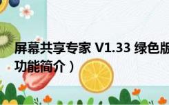 屏幕共享专家 V1.33 绿色版（屏幕共享专家 V1.33 绿色版功能简介）