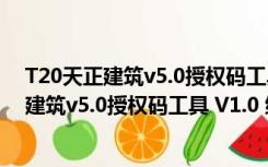 T20天正建筑v5.0授权码工具 V1.0 绿色免费版（T20天正建筑v5.0授权码工具 V1.0 绿色免费版功能简介）