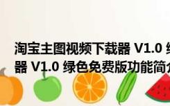 淘宝主图视频下载器 V1.0 绿色免费版（淘宝主图视频下载器 V1.0 绿色免费版功能简介）