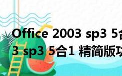 Office 2003 sp3 5合1 精简版（Office 2003 sp3 5合1 精简版功能简介）