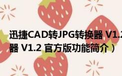 迅捷CAD转JPG转换器 V1.2 官方版（迅捷CAD转JPG转换器 V1.2 官方版功能简介）