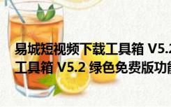 易城短视频下载工具箱 V5.2 绿色免费版（易城短视频下载工具箱 V5.2 绿色免费版功能简介）