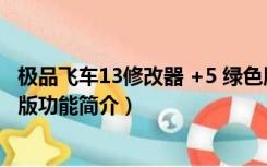 极品飞车13修改器 +5 绿色版（极品飞车13修改器 +5 绿色版功能简介）