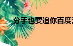 分手也要追你百度云（分手也要追你）