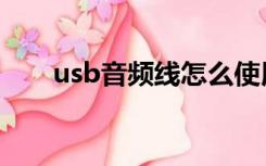 usb音频线怎么使用（usb音频接口）