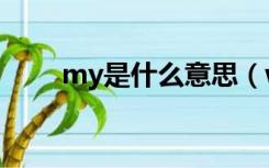 my是什么意思（what是什么意思）